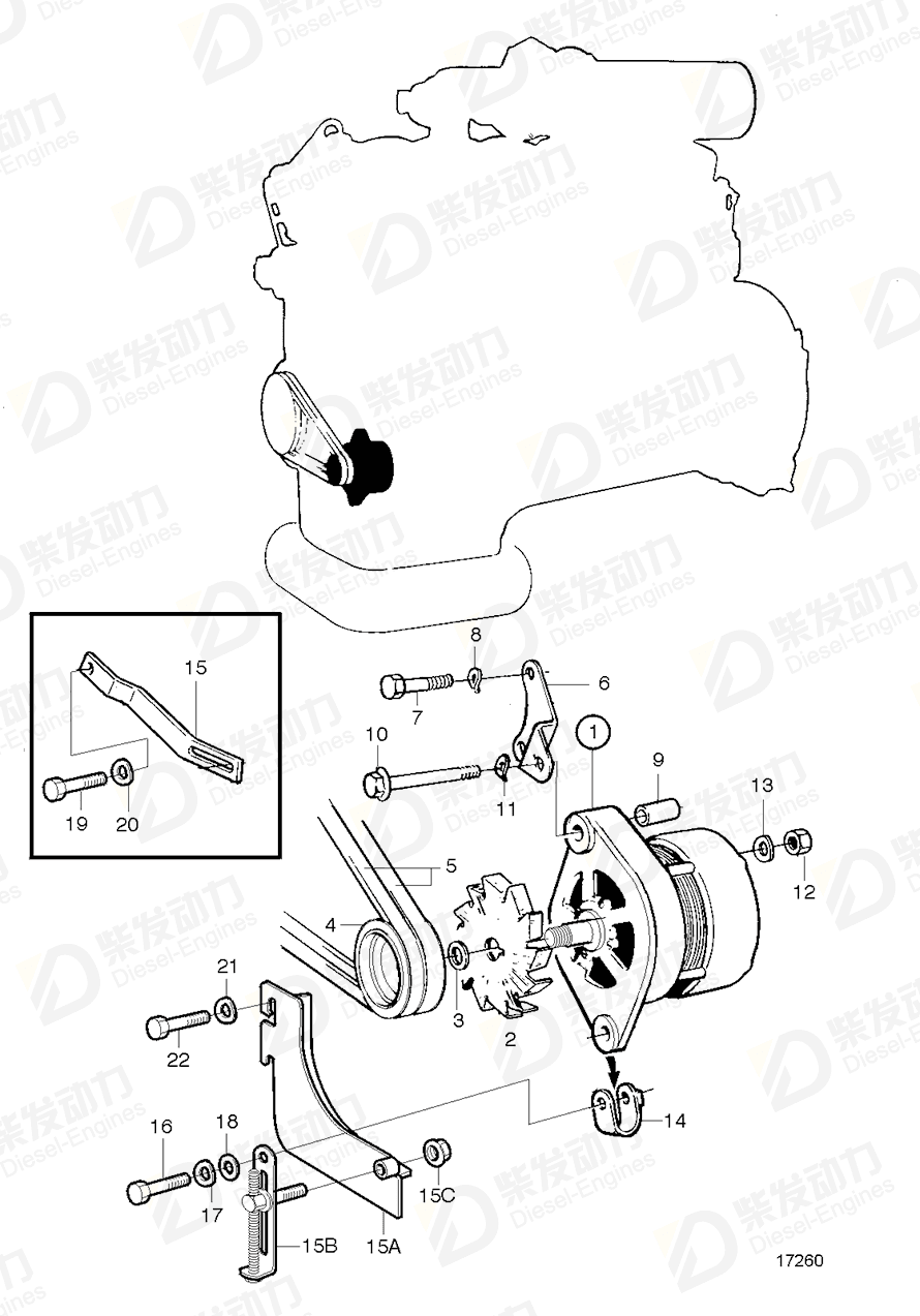 volvo penta Bracket 3827729 Drawing volvo penta Bracket 3827729 Drawing